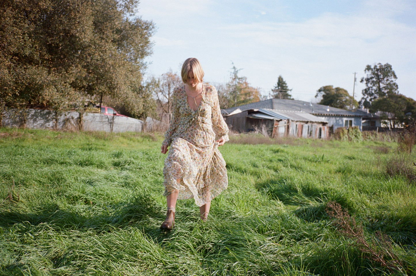 silk saffron dress