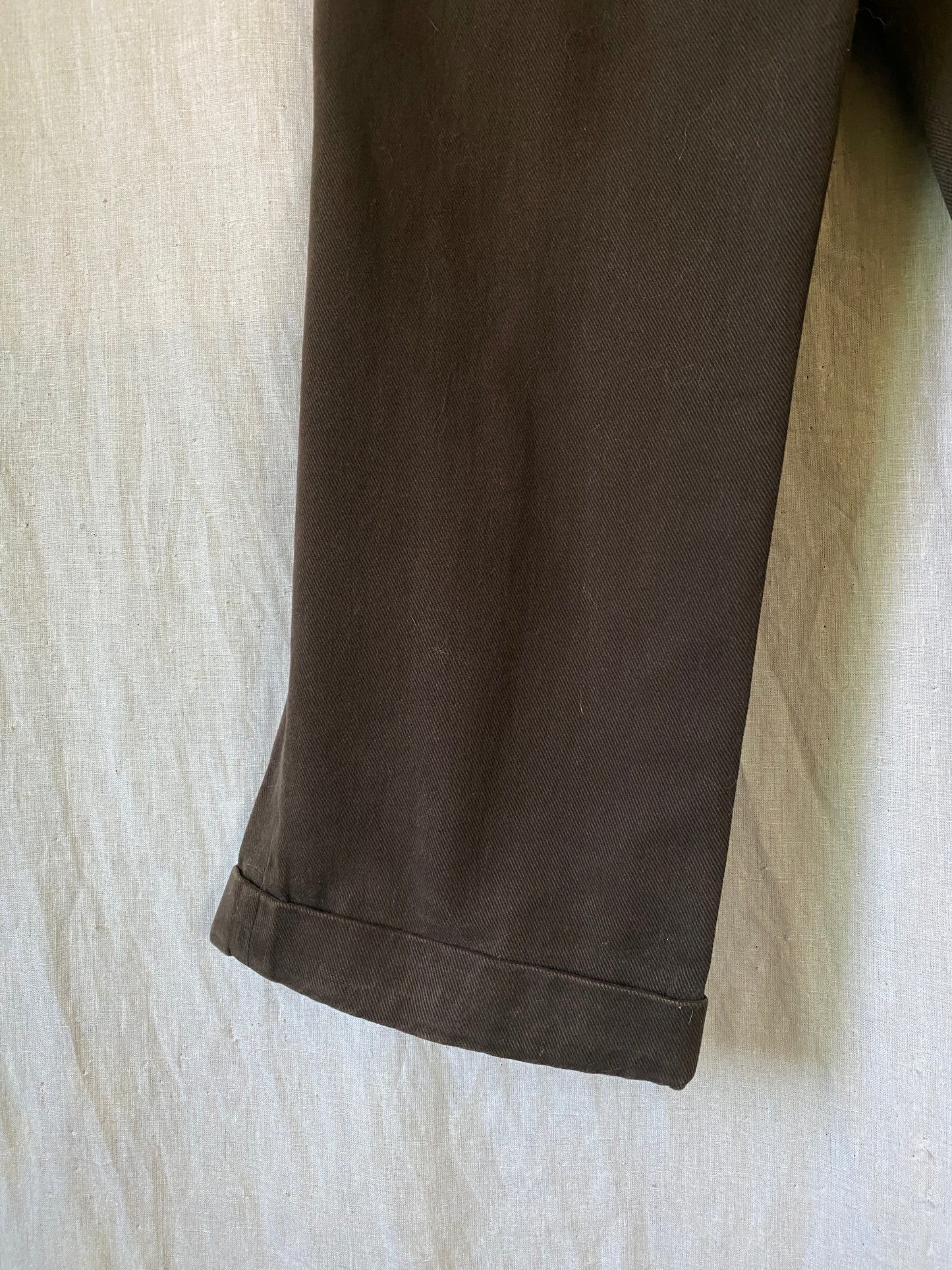 brown cotton slacks