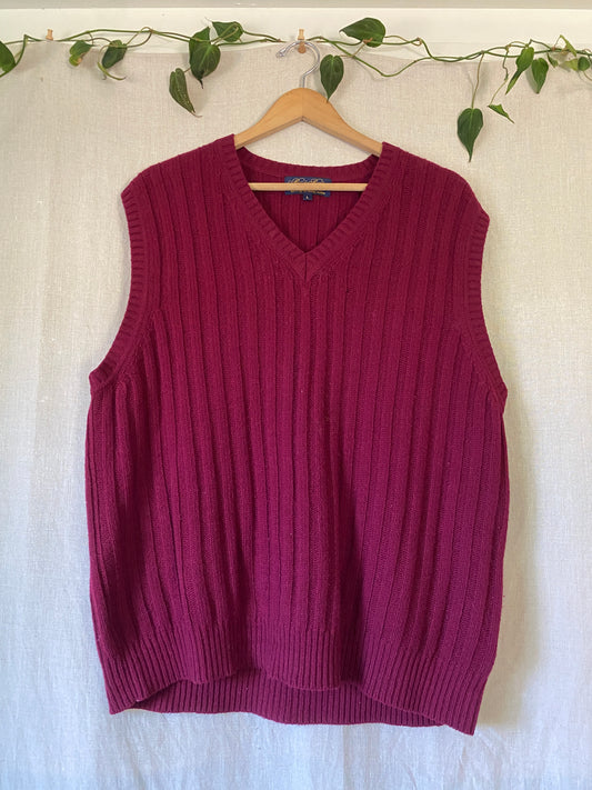 lambswool red vest