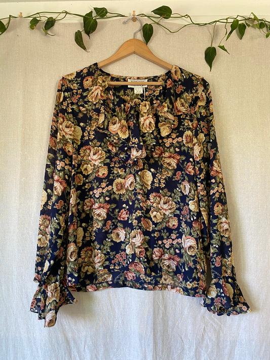 usa made floral blouse